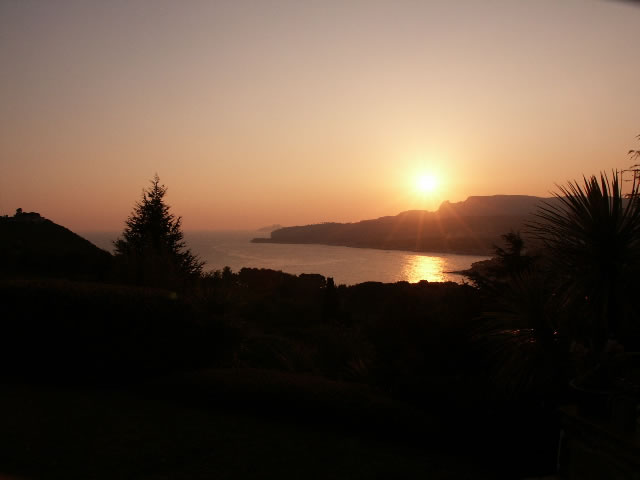 coucher de soleil en hiver